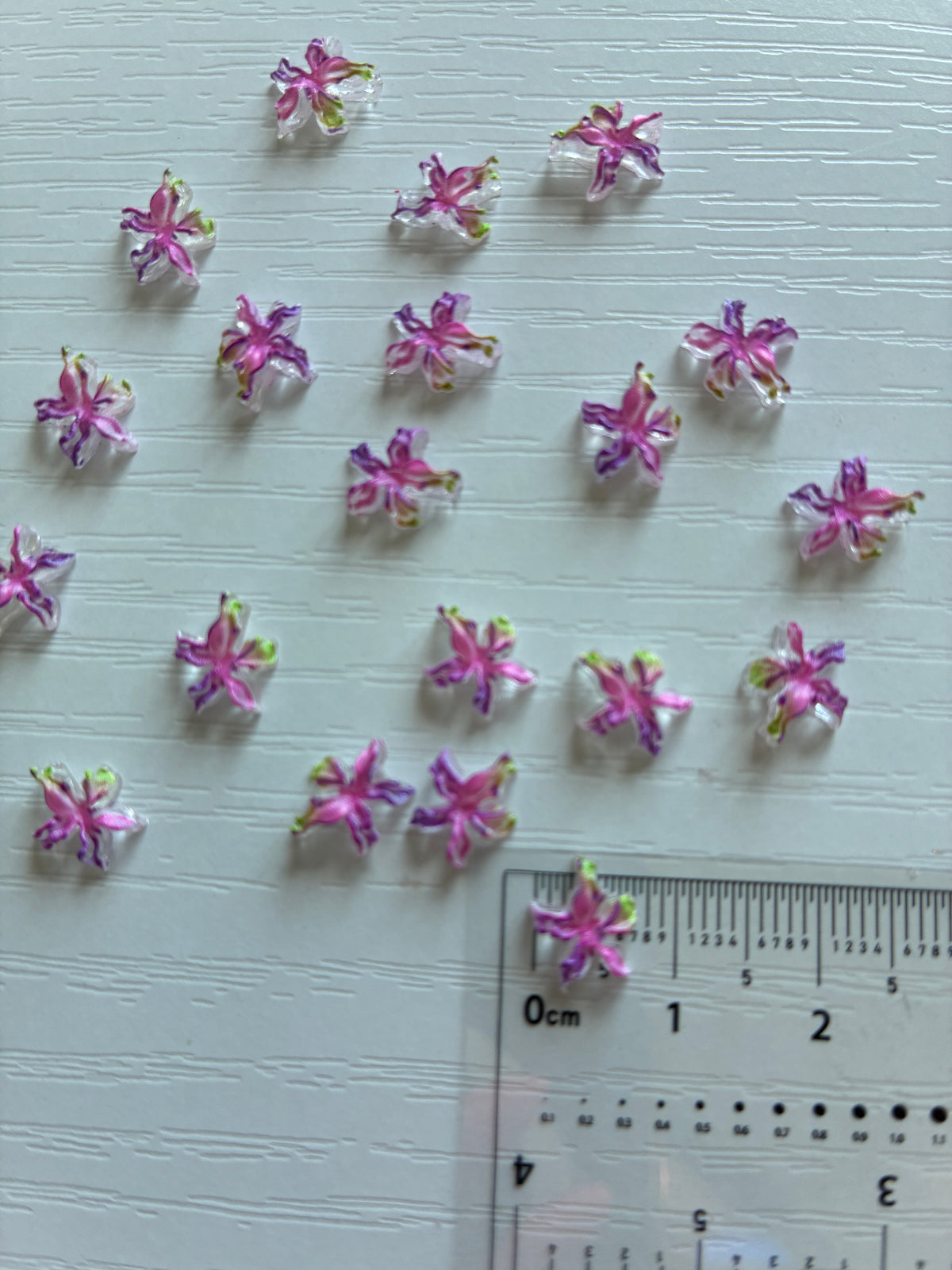 Fleurs 3D violettes et roses – Lot de 20