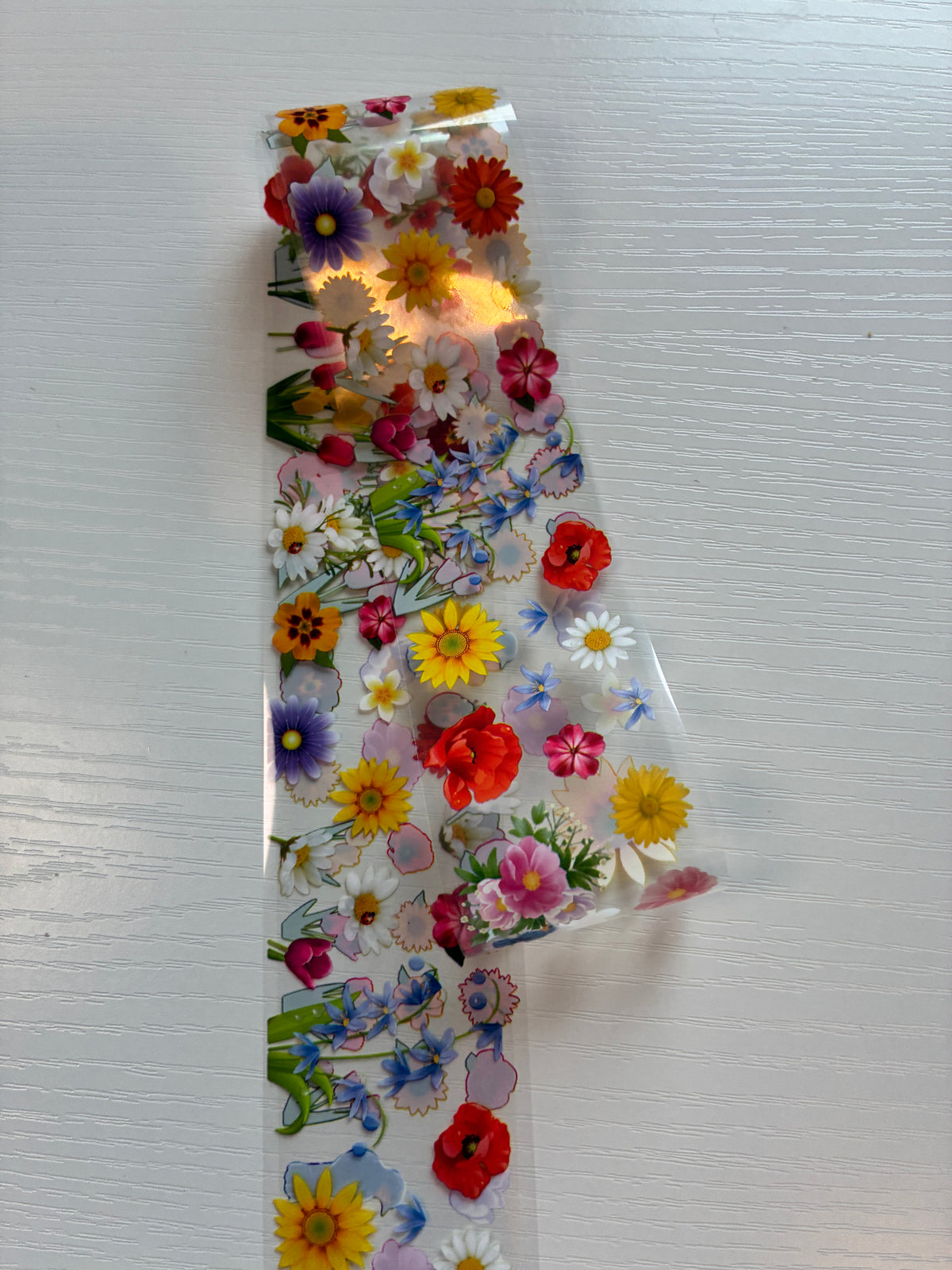 Foil Nail Art – Fleurs printanières multicolores