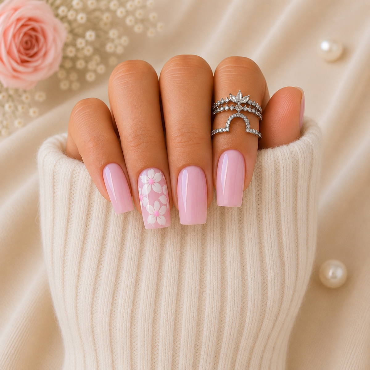 Les Essentiels Signature – Élise rose – Carré M