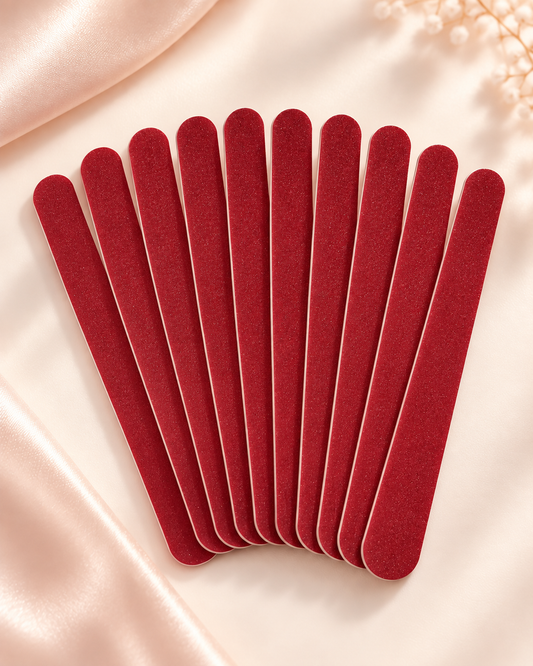 lot de 10 limes à ongles bordeaux