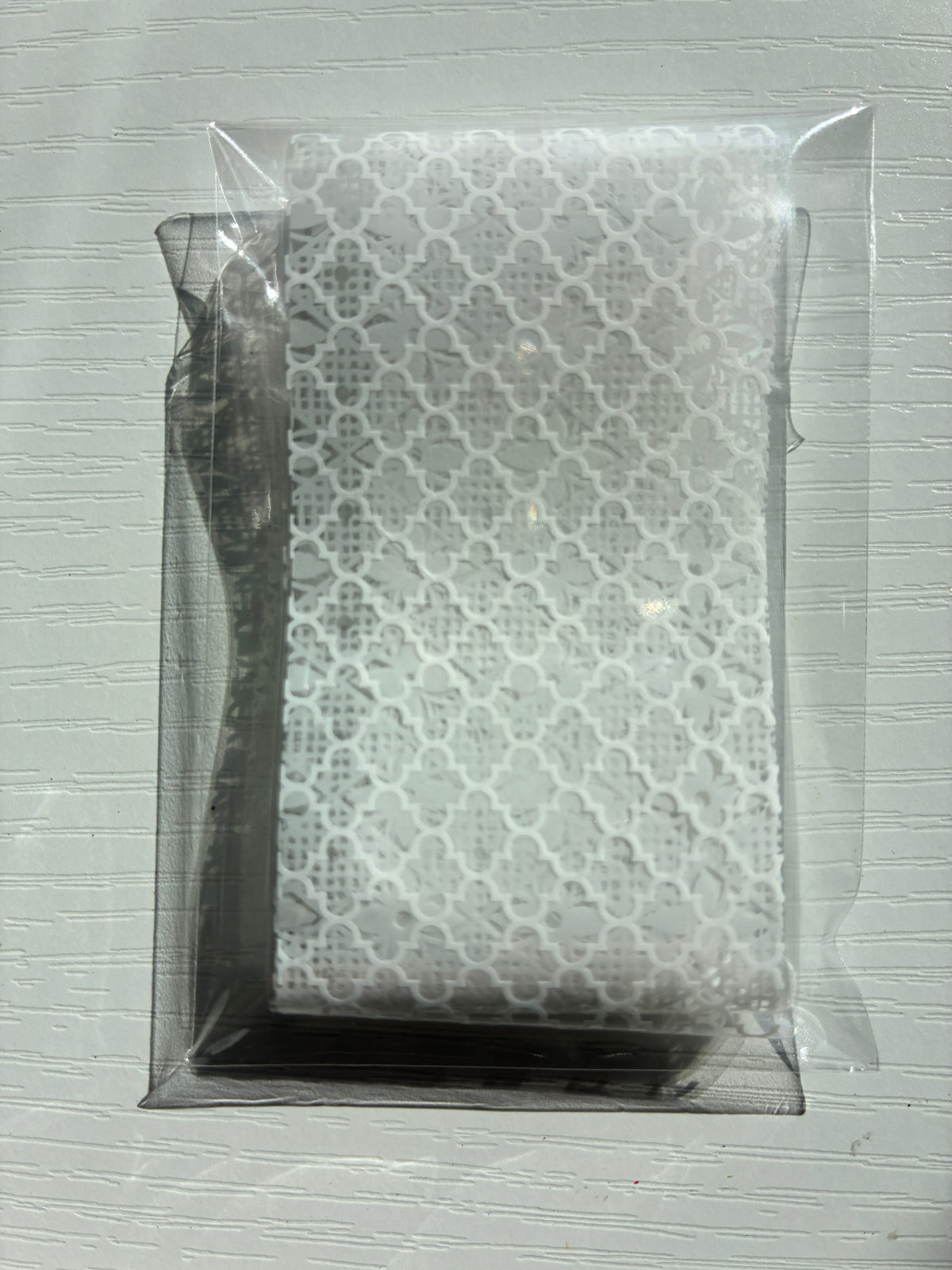 Foils Nail Art – Dentelle blanche et fleurs – Lot de 6