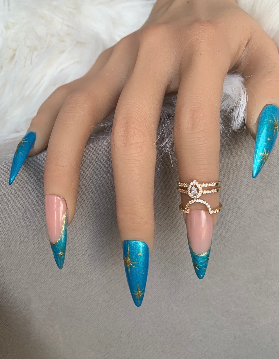 Nuit Étoilée Turquoise – Amande XL