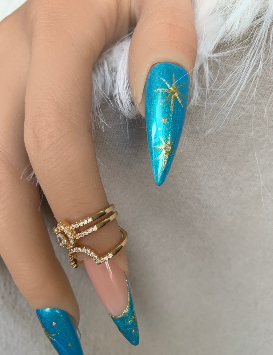 Nuit Étoilée Turquoise – Amande XL