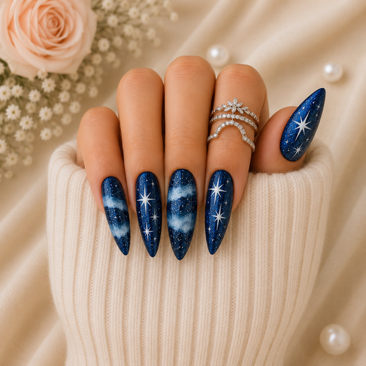 Nuit Étoilée – Bleu Galaxie Caméléon Violet – Amande XL