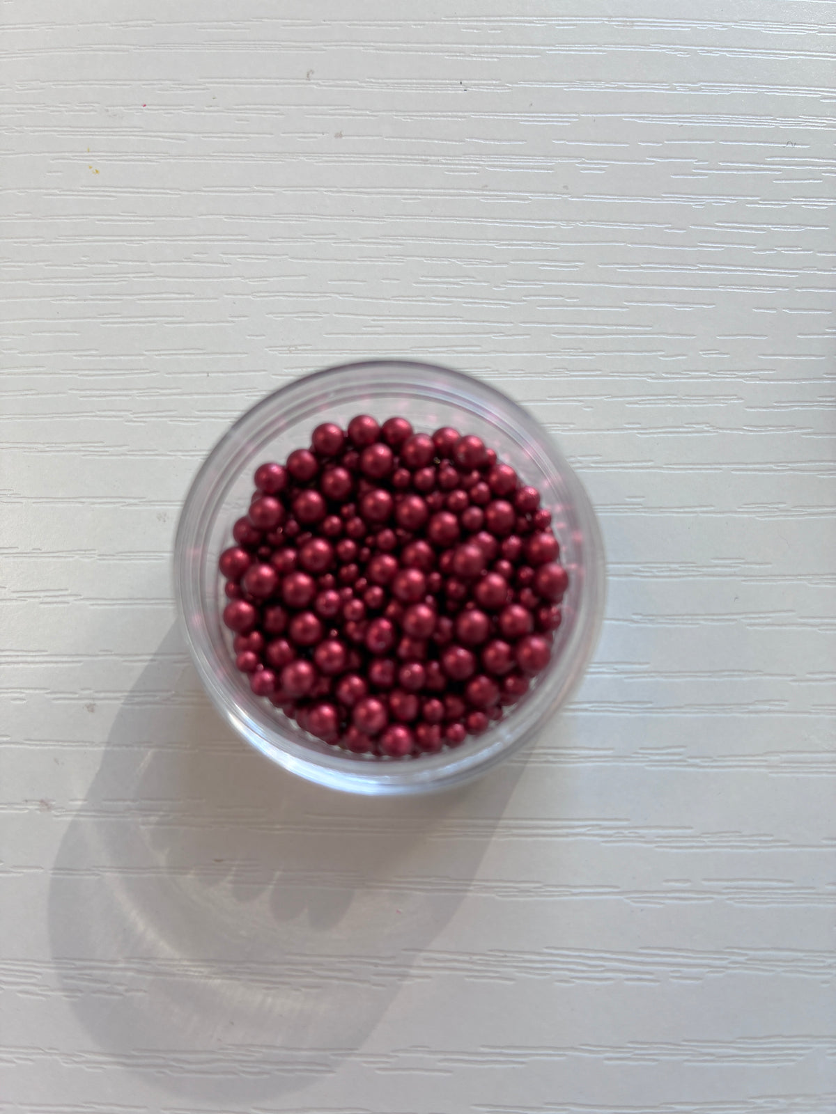 Perles caviar bordeaux pour nail art – Tailles assorties