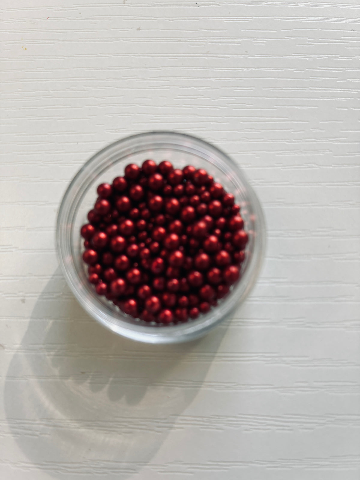 Perles caviar bordeaux pour nail art – Tailles assorties