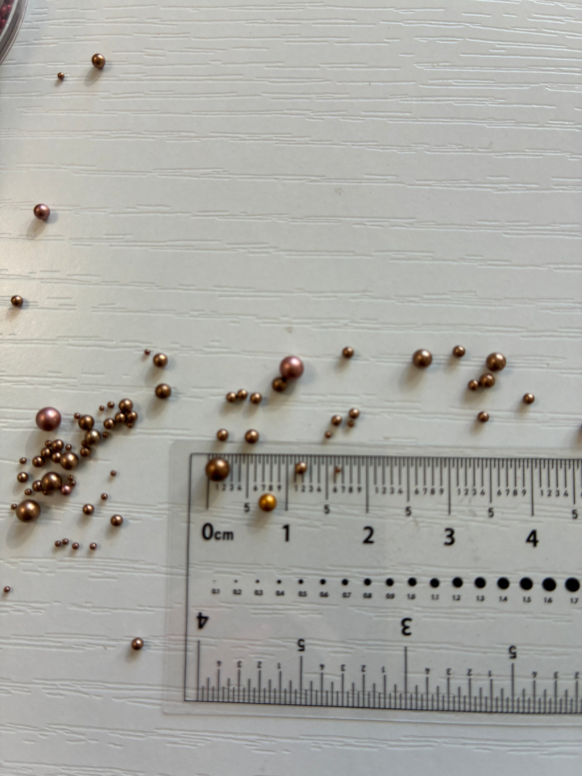 Perles caviar mordorées pour nail art – Tailles assorties