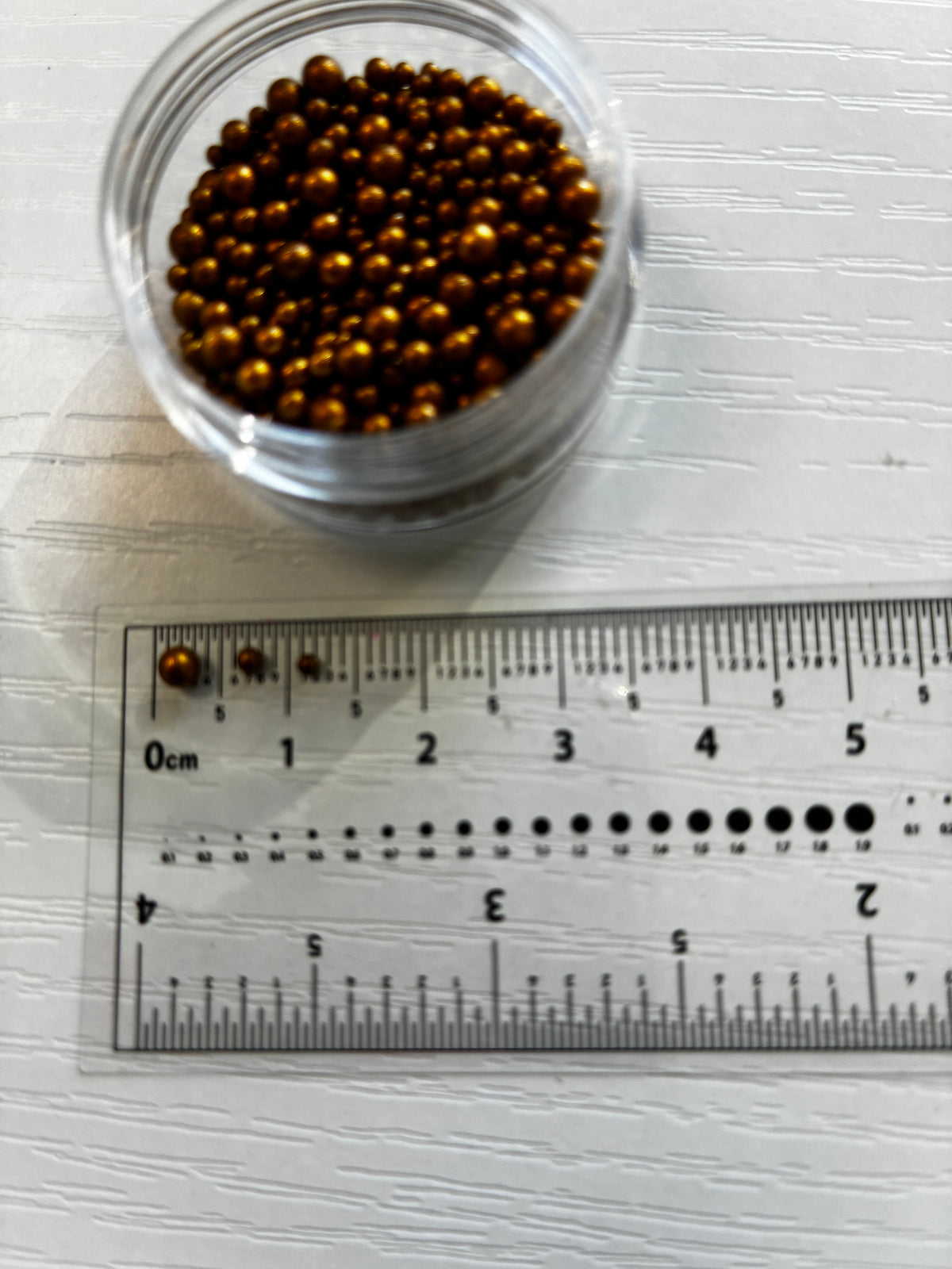 Perles caviar mordorées pour nail art – Tailles assorties