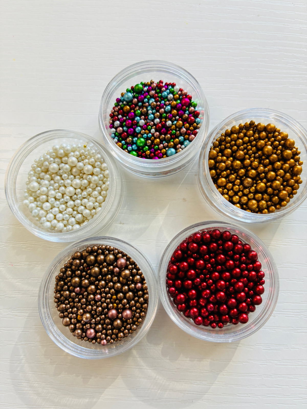 Perles caviar multicolores pour nail art – Tailles assorties