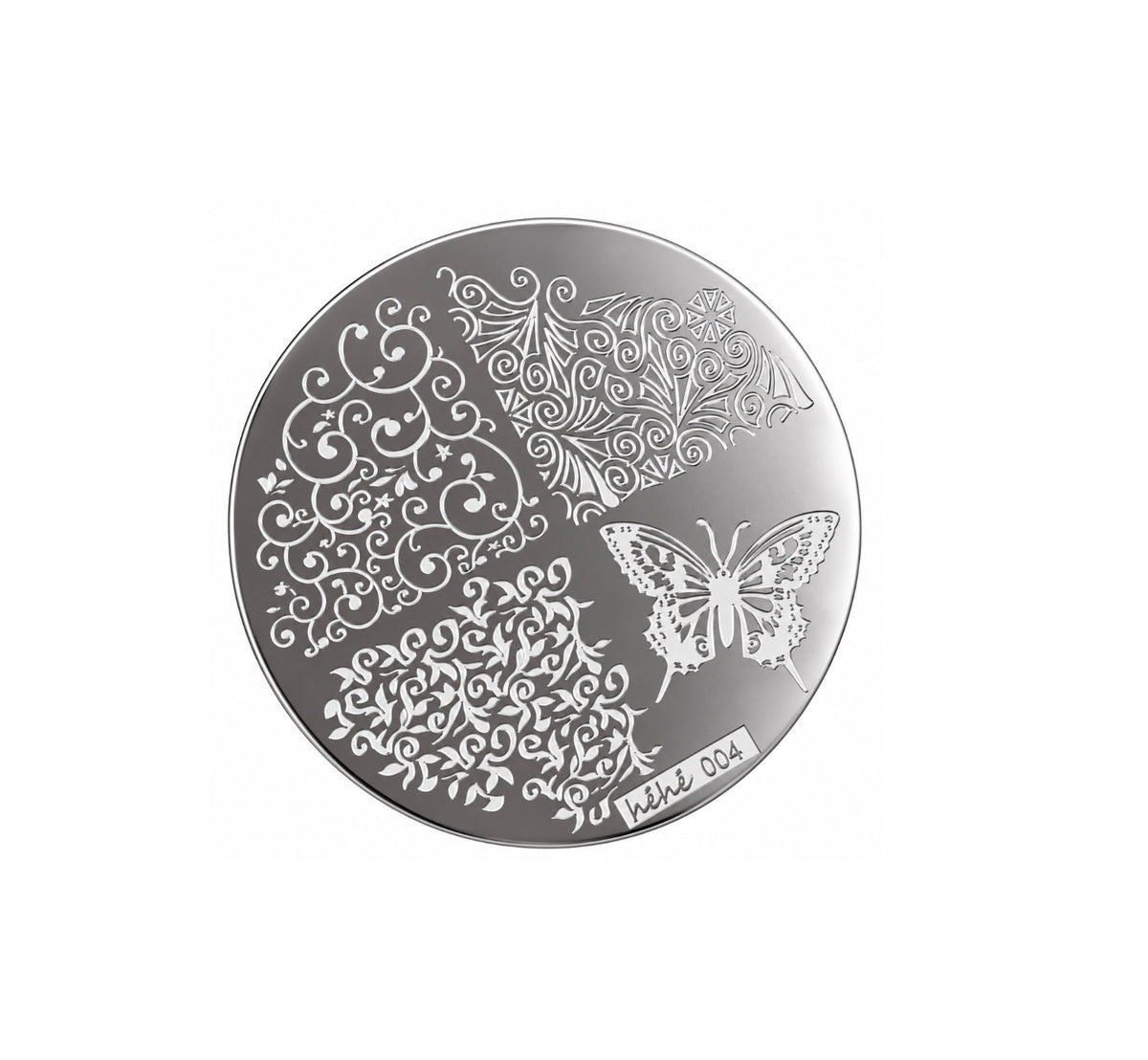 Plaque de stamping – Arabesques & papillon