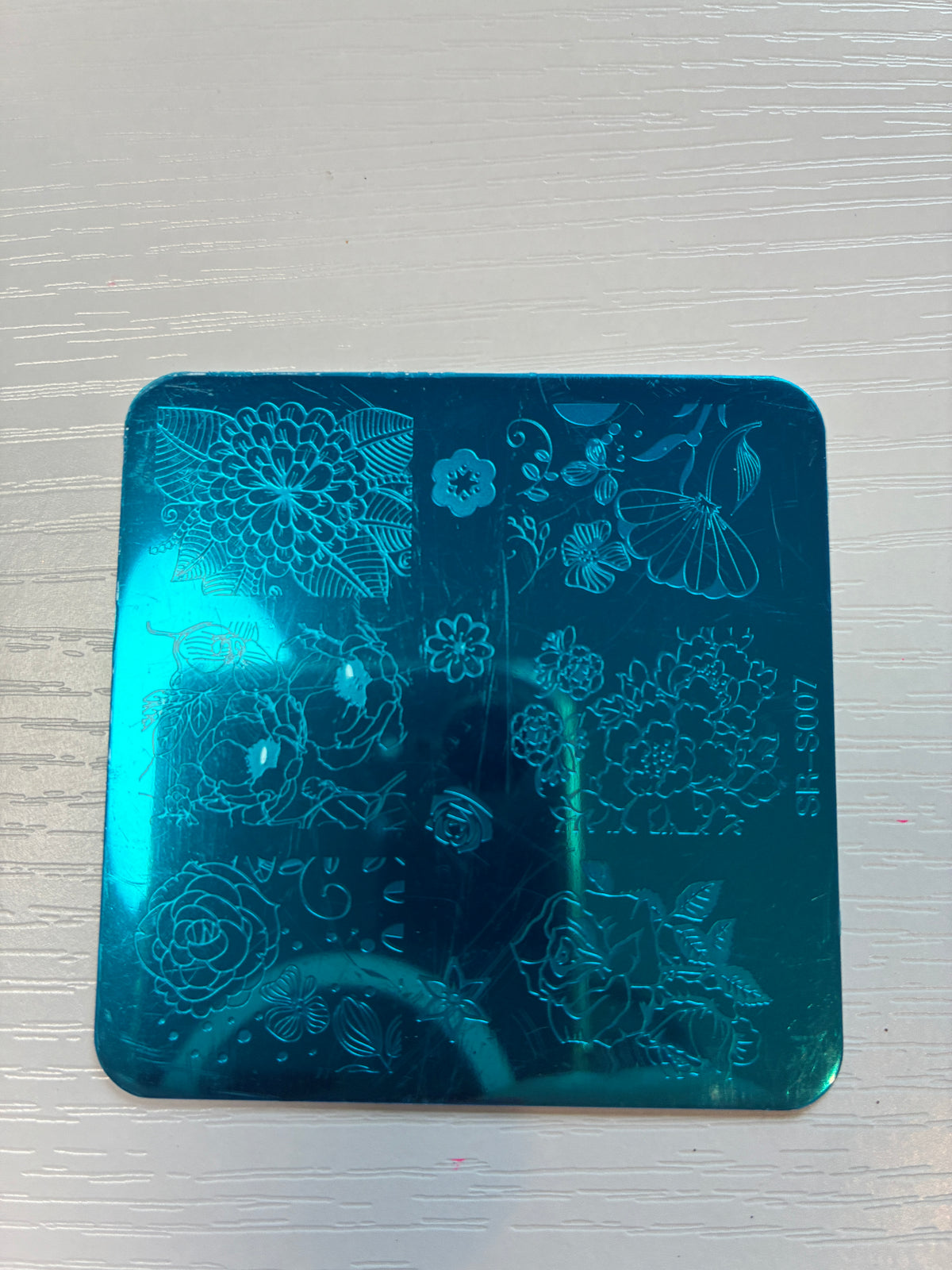 Plaque de stamping – Jardin fleuri
