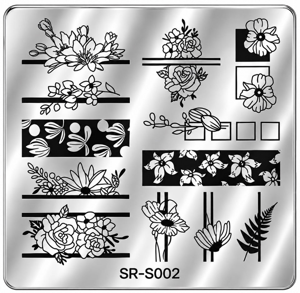 Plaque de stamping – Fleurs