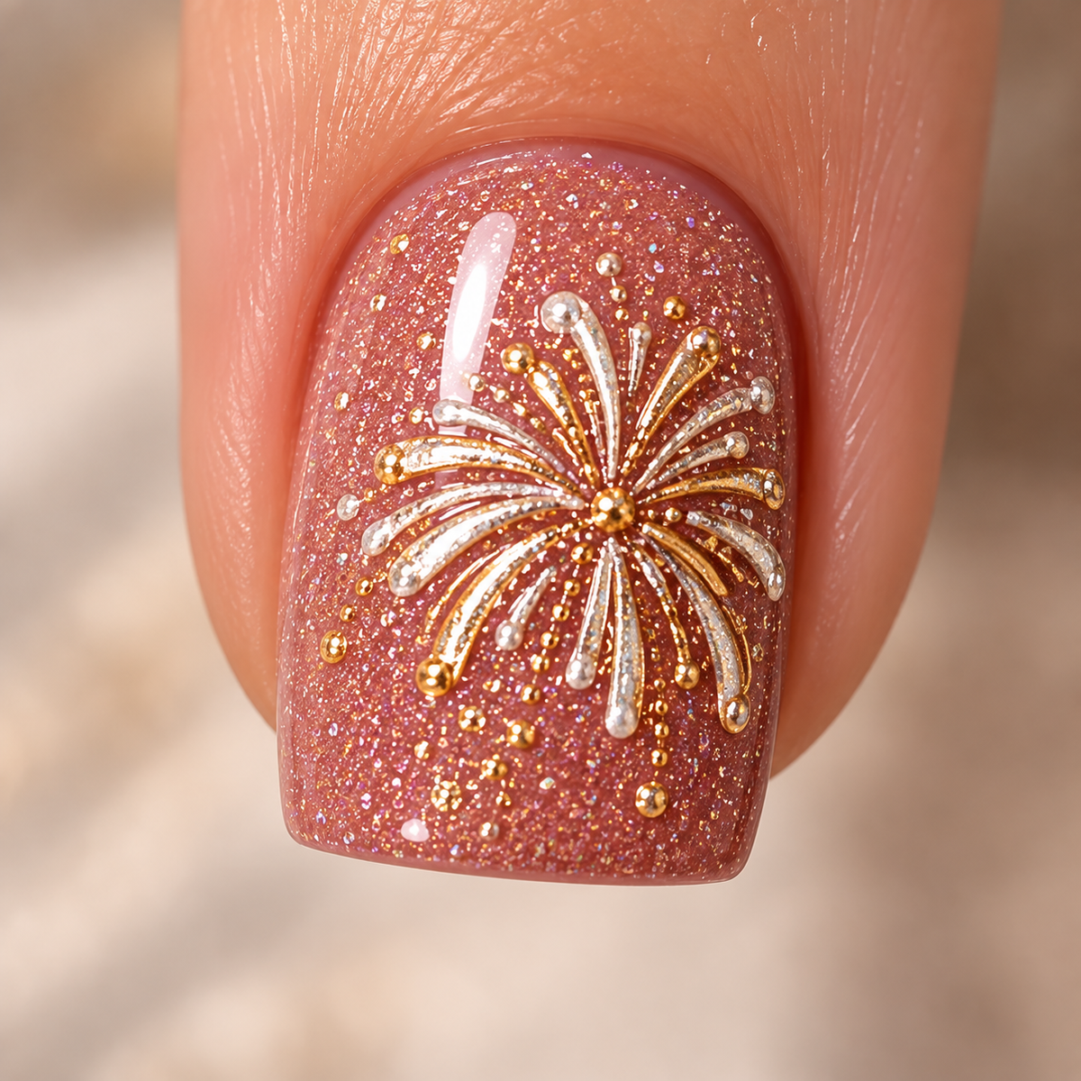 Pochoirs pour ongles – Feux d’artifice et petits cœurs