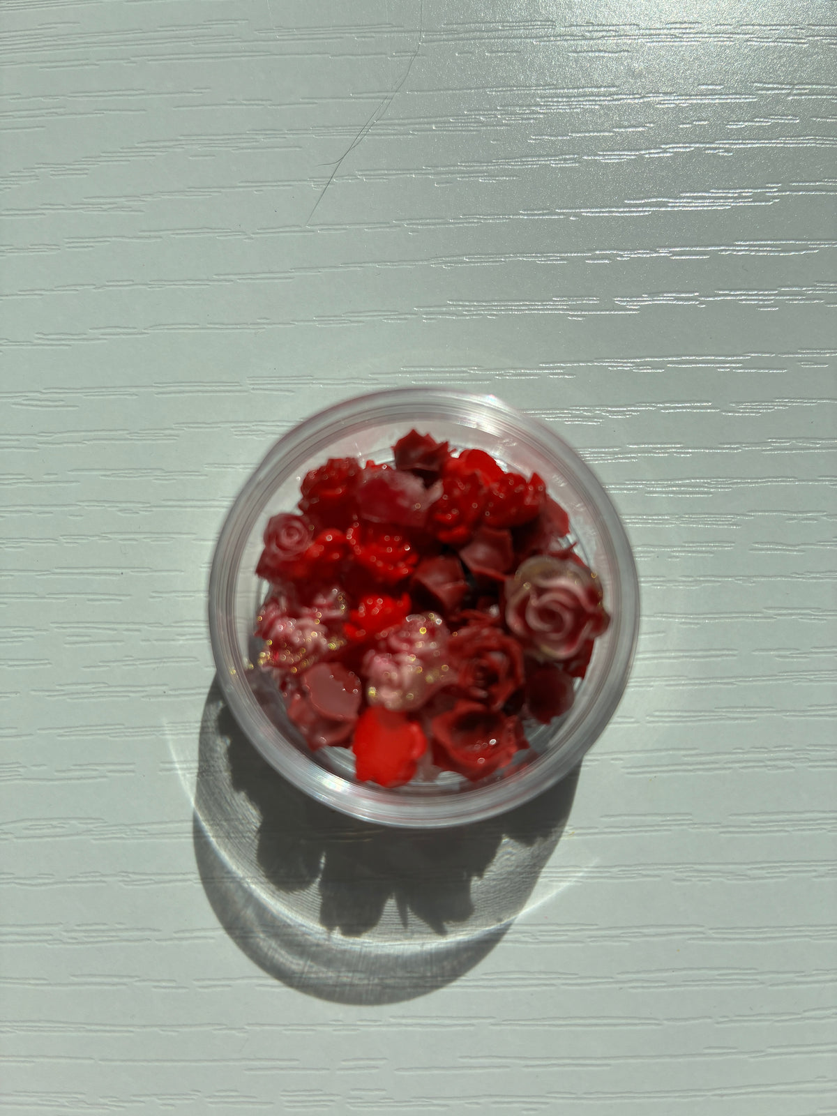 Petites roses 3D rouges et roses – Décoration Nail Art et loisirs créatifs