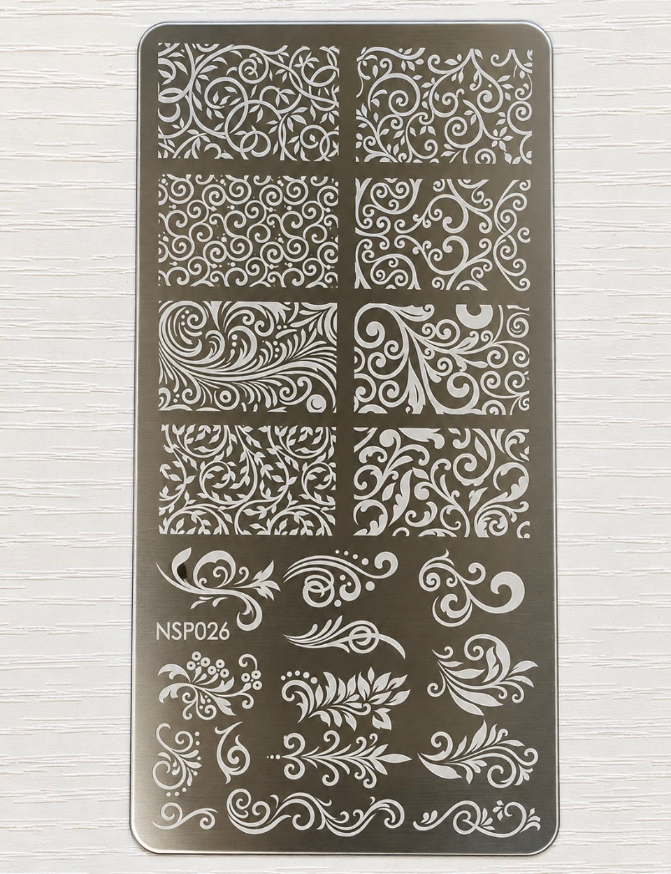 Plaque de stamping Nail Art – Arabesques & volutes – NSP026