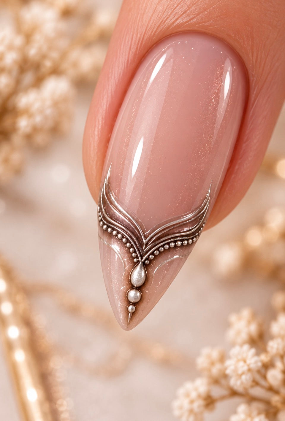 Stickers pour ongles – Arabesques et ornements en relief
