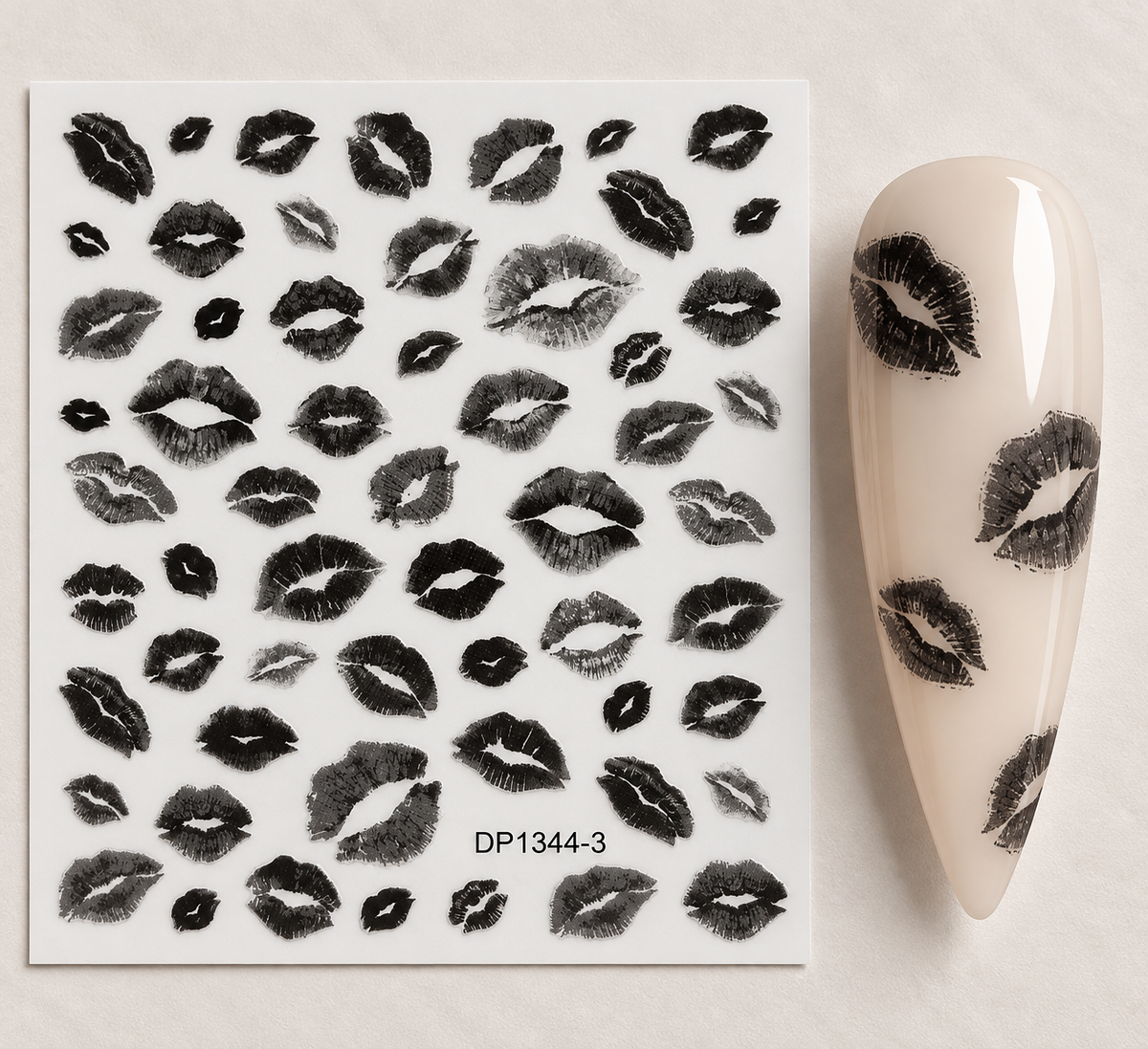 Stickers pour ongles – Bouches noires