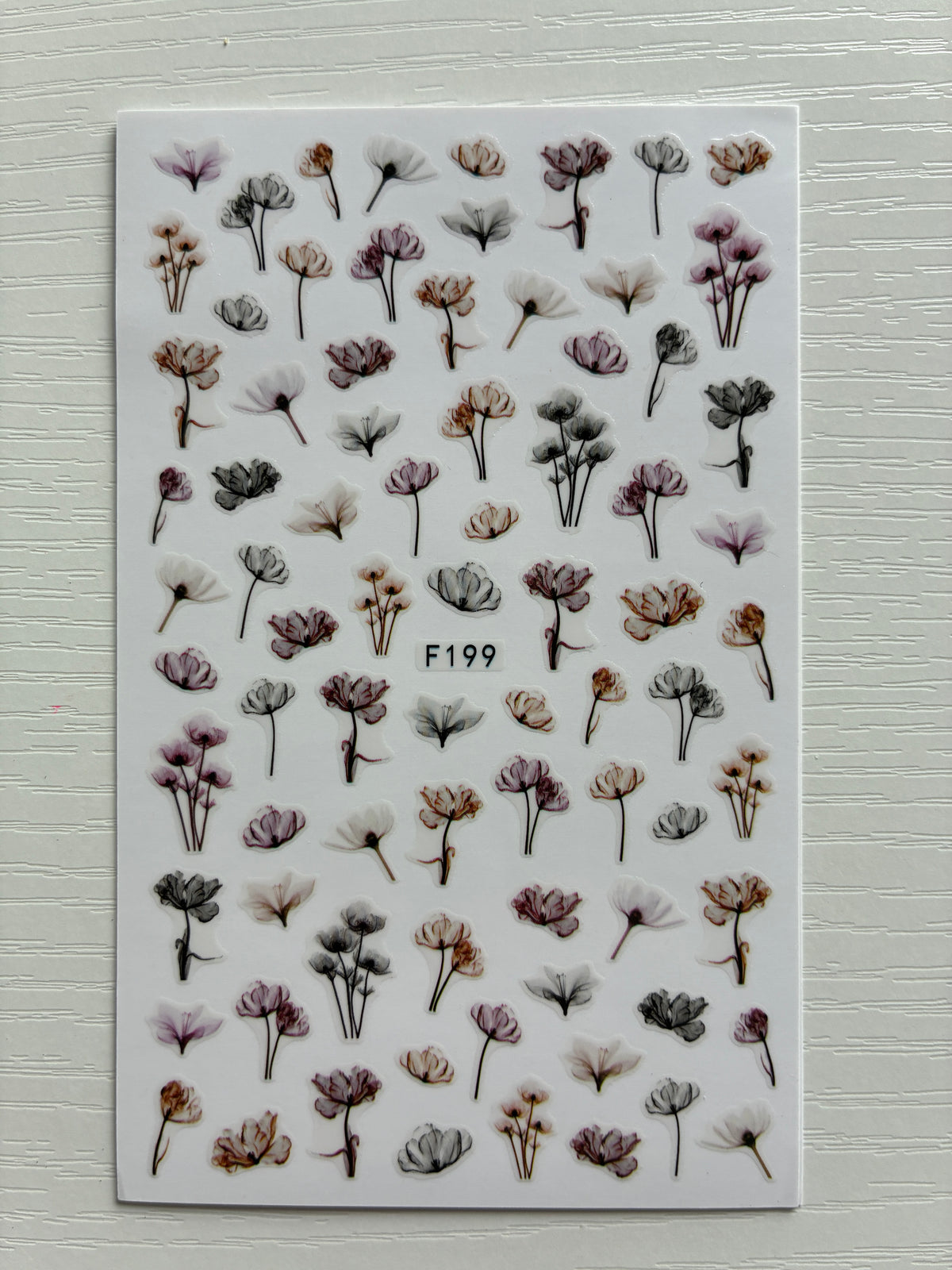 Stickers pour ongles – Fleurs effet aquarelle