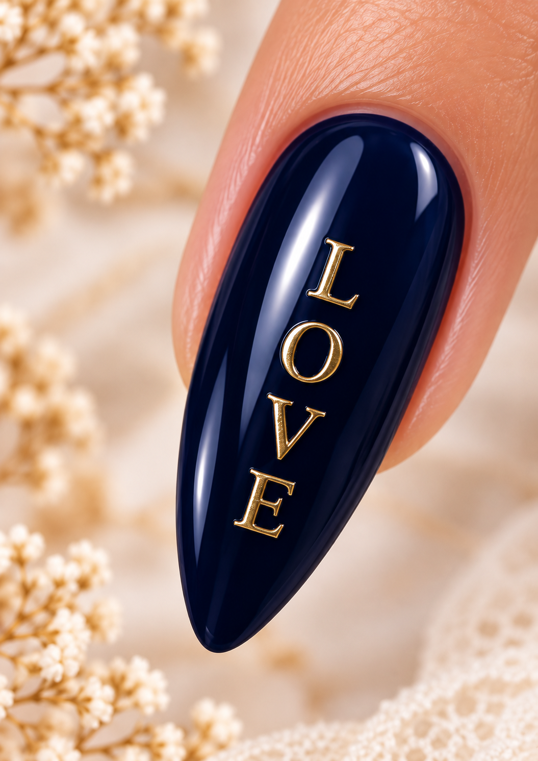 Stickers pour ongles – Lettres dorées alphabet