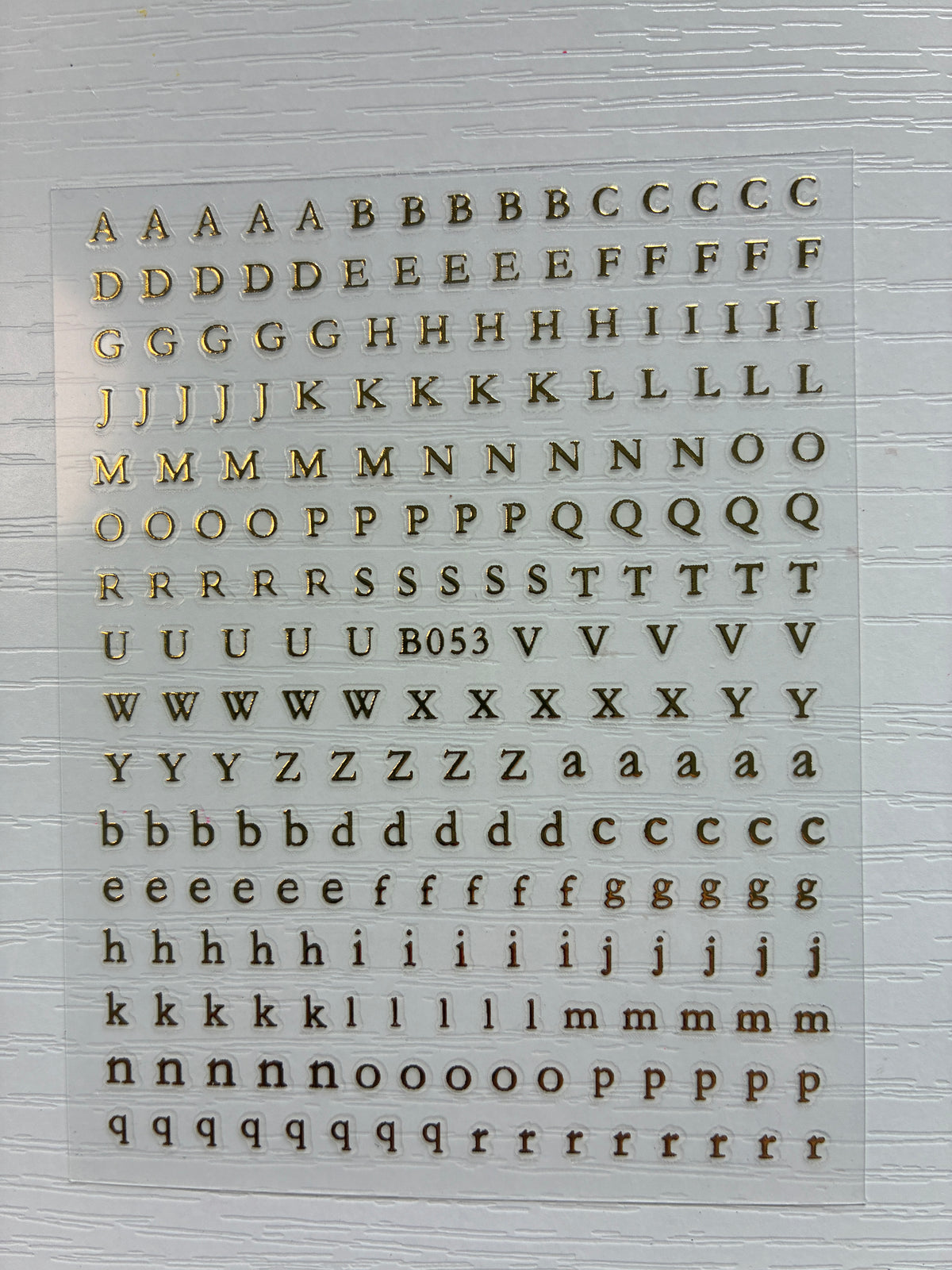 Stickers pour ongles – Lettres dorées alphabet