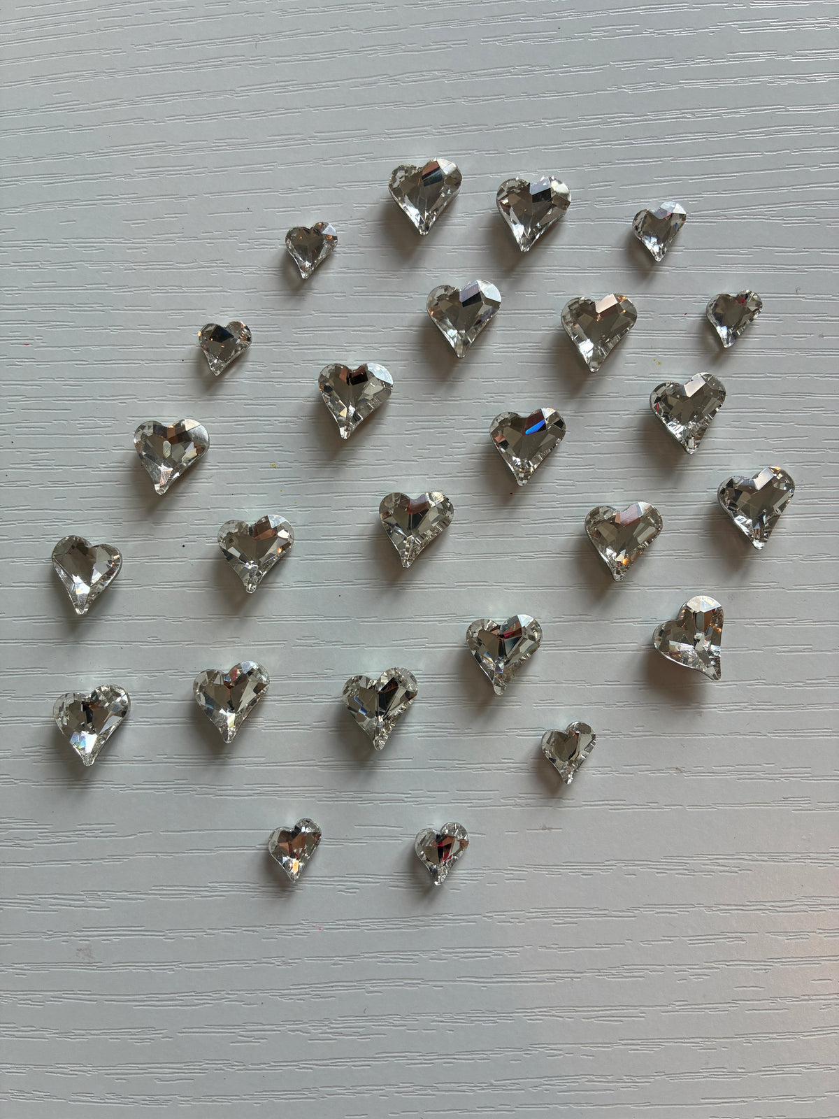 Strass cœurs cristal 3D – Tailles assorties – Nail Art