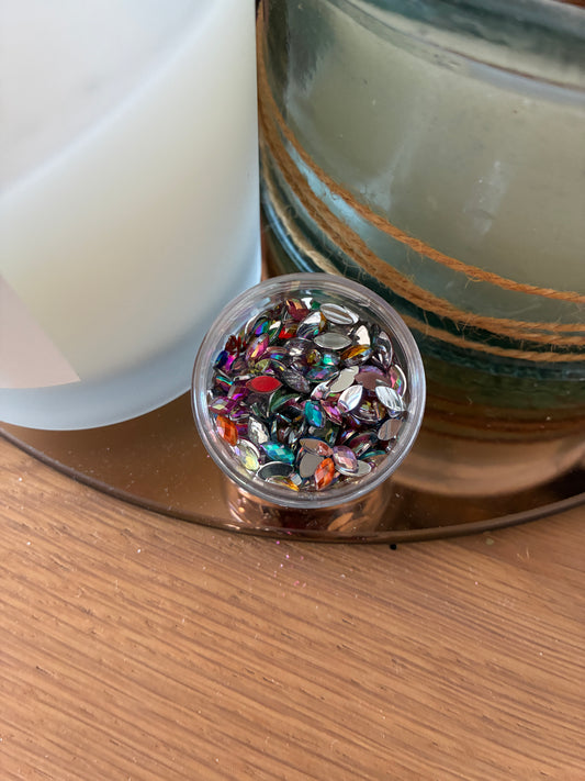 strass navette multicolores irisés pour nail art