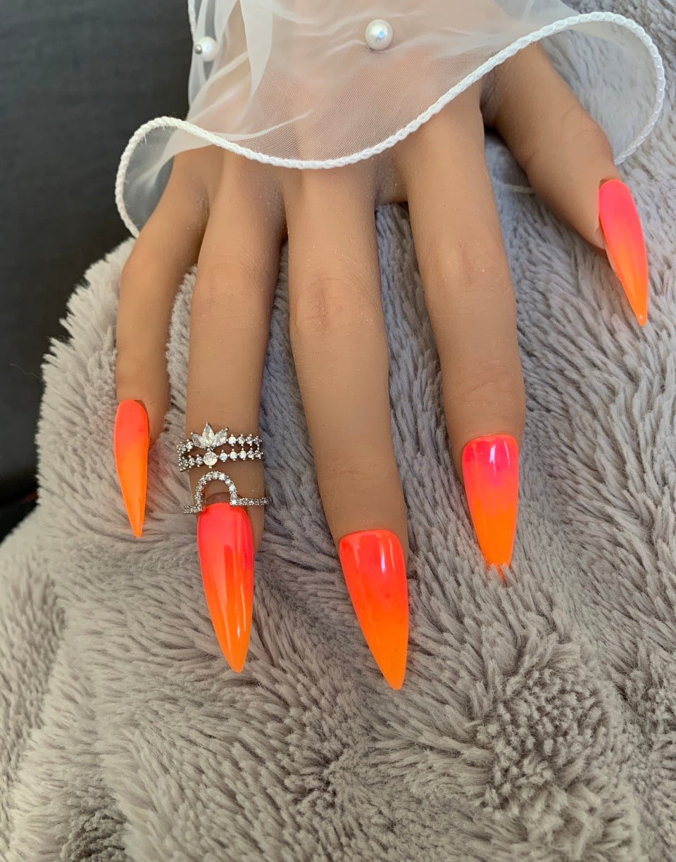 Sunset Paradise Corail Néon – Stiletto XL