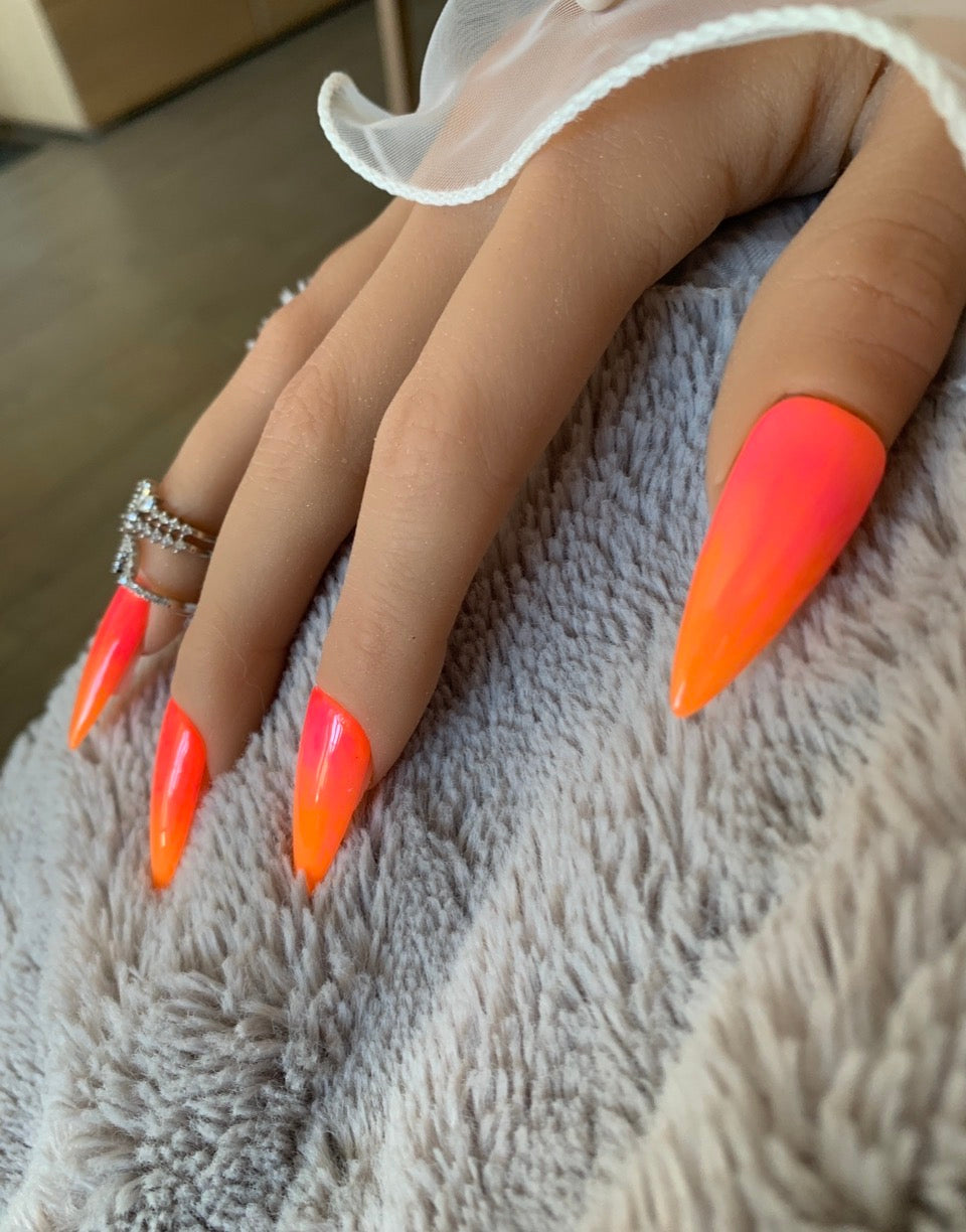 Sunset Paradise Corail Néon – Stiletto XL