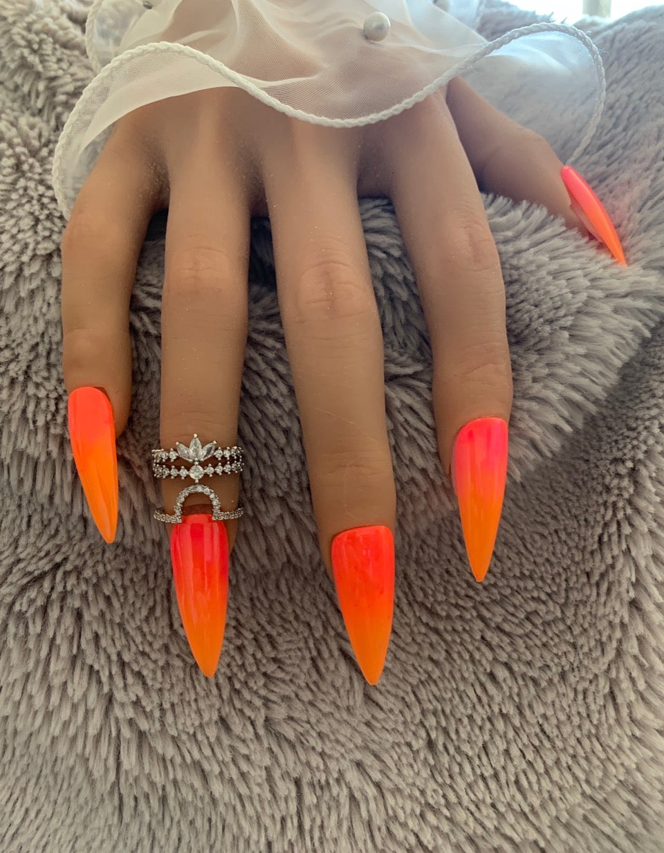 Sunset Paradise Corail Néon – Stiletto XL