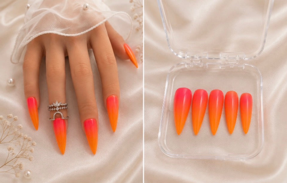 Sunset Paradise Corail Néon – Stiletto XL