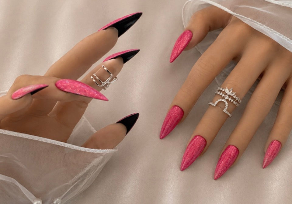 Sunset Rose Néon Bicolore – Stiletto XL