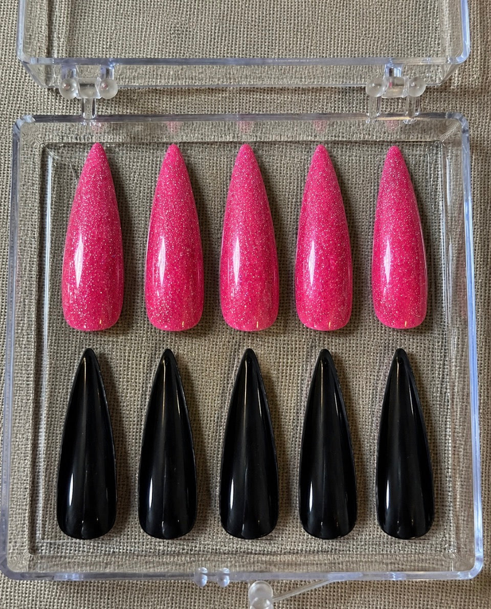 Sunset Rose Néon Bicolore – Stiletto XL