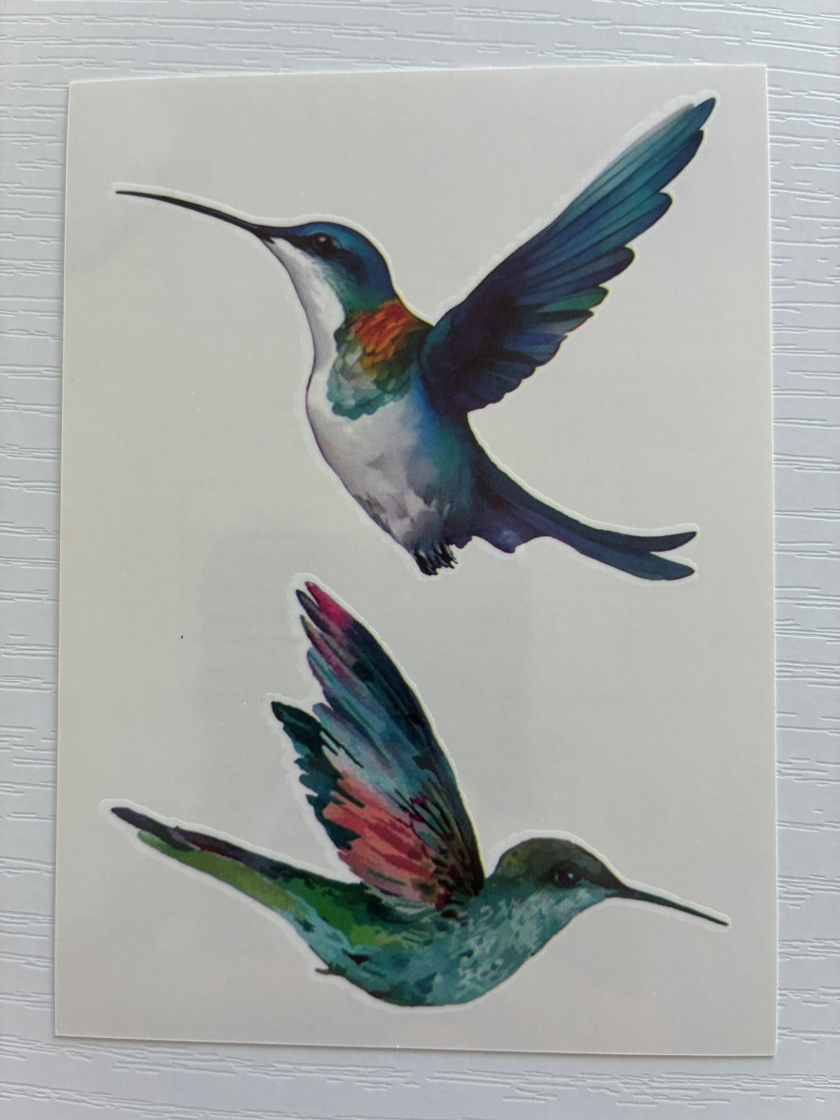 Tatouage éphémère colibri aquarelle N°2 – 2 tatouages