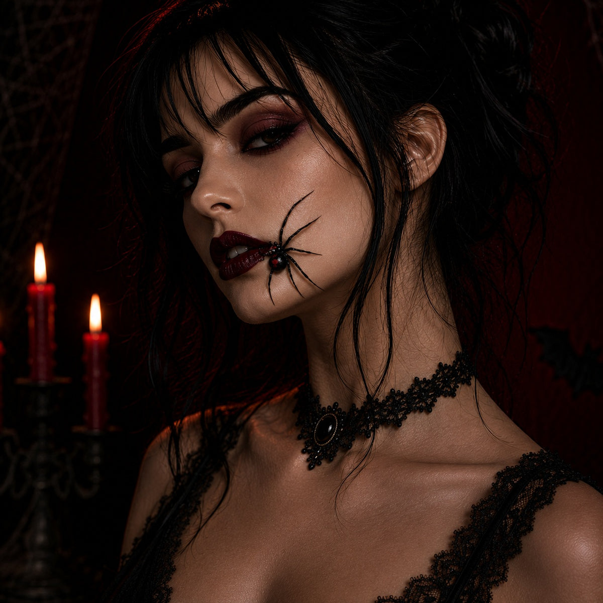 Planche de tatouages éphémères Araignées & Coccinelles – Halloween