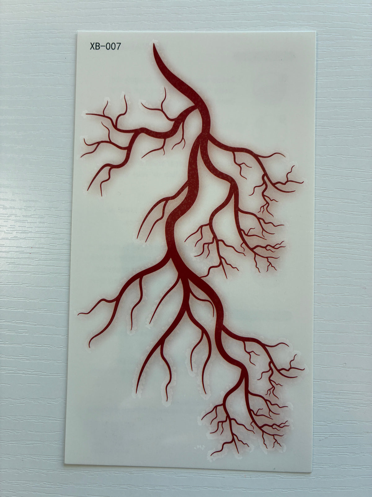 Tatouages éphémères Veines Rouges Halloween – 10 modèles au choix