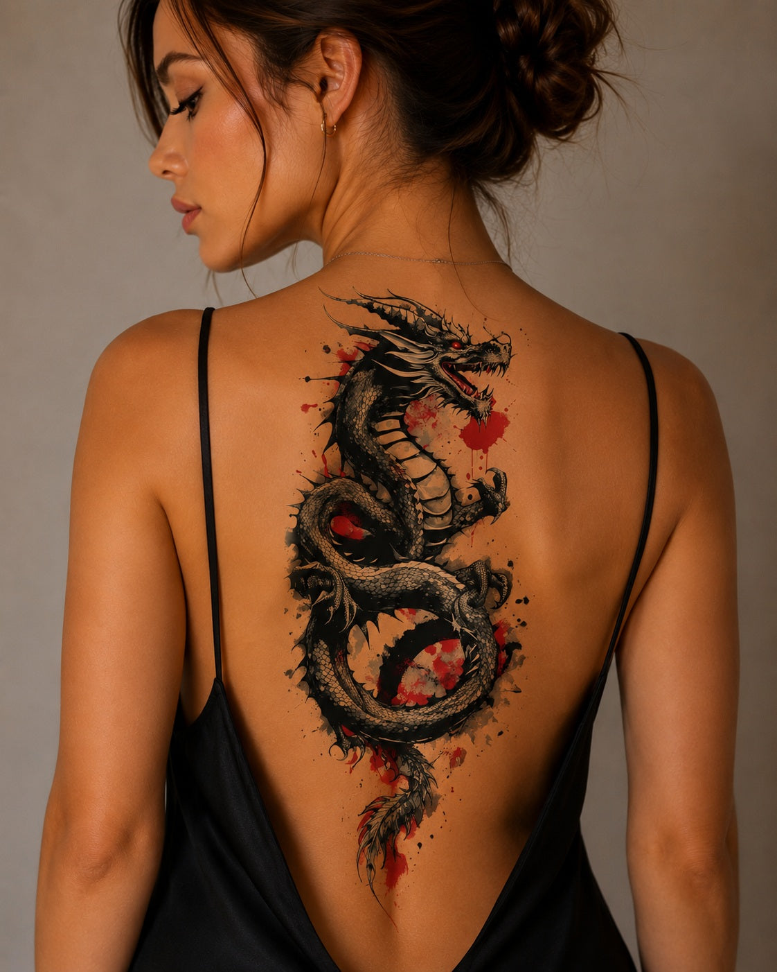 Tatouage éphémère dragon asiatique