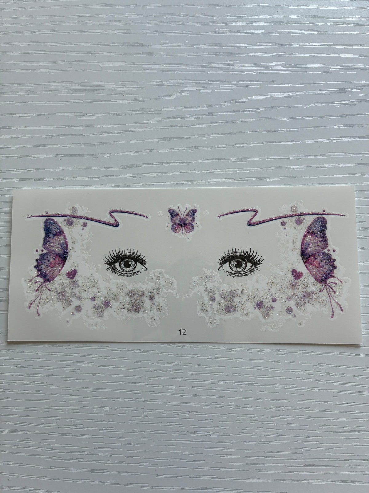 Tatouage éphémère visage Papillons violets n°12