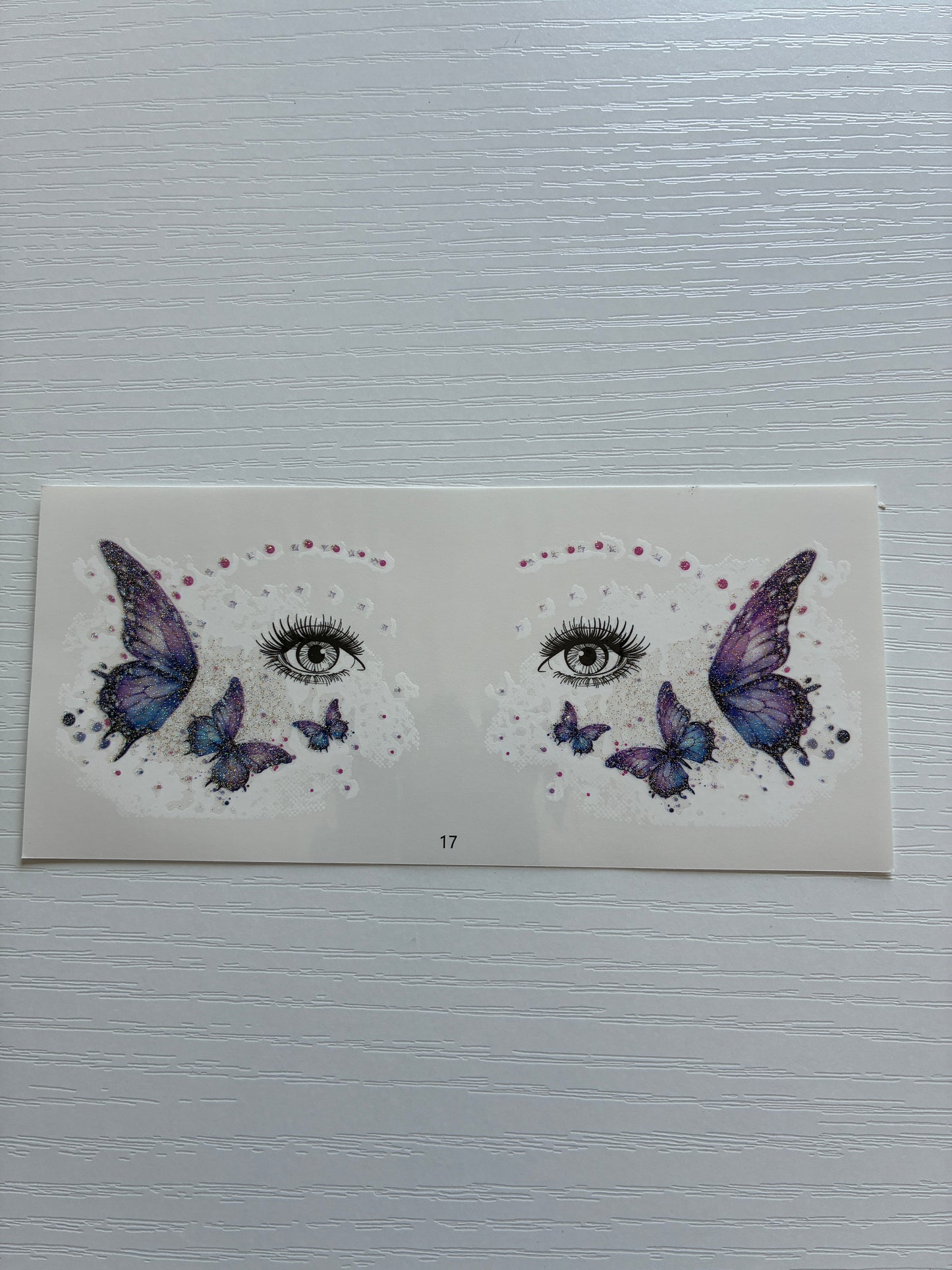 Tatouage éphémère visage Papillons crépuscule n°17