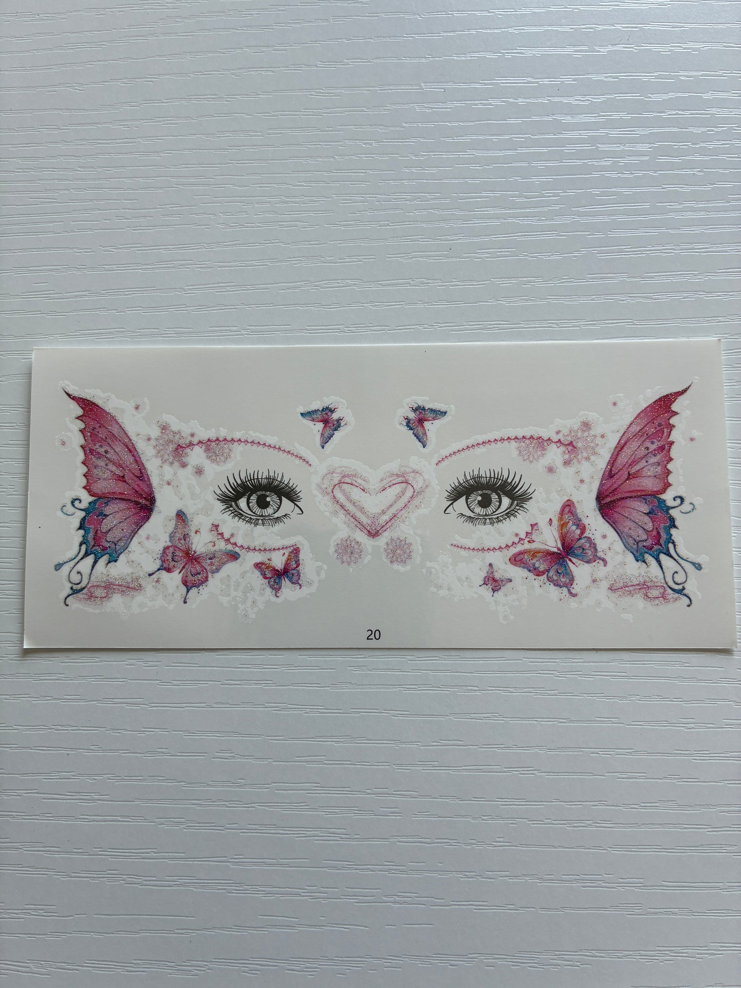 Tatouage éphémère visage Papillons romantiques n°20