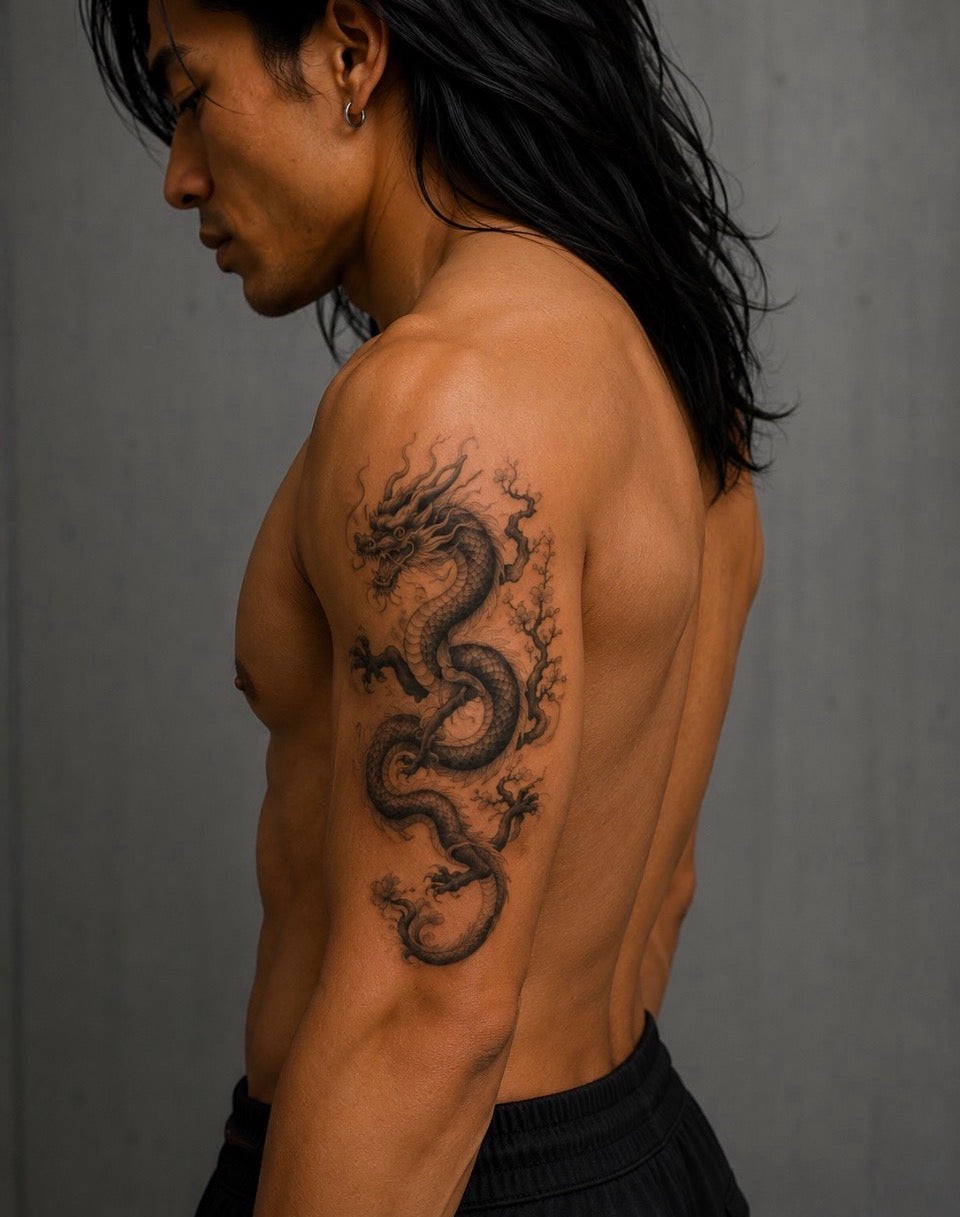 Tatouage éphémère dragon N°9