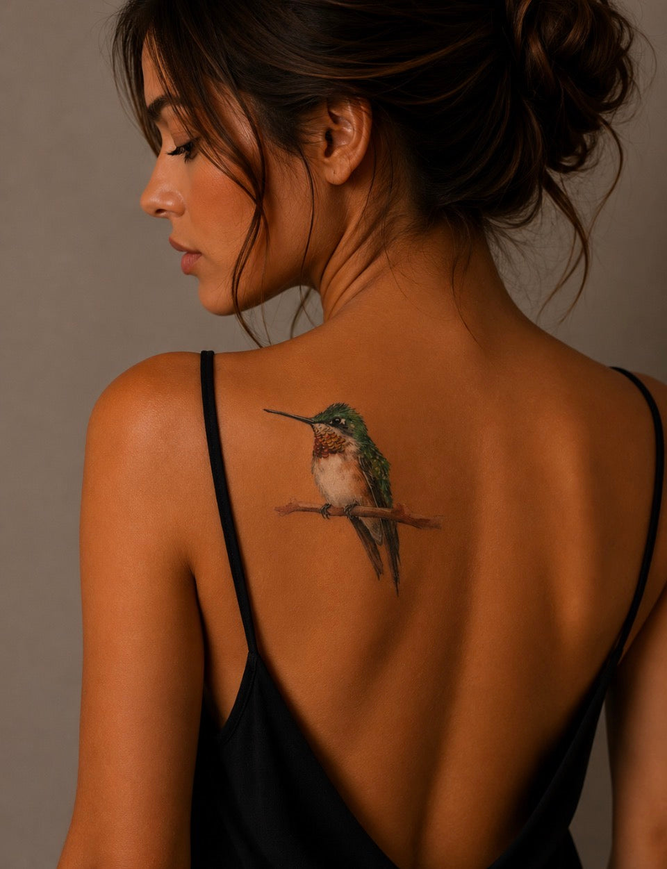 Tatouage éphémère colibri aquarelle N°5 – 2 tatouages