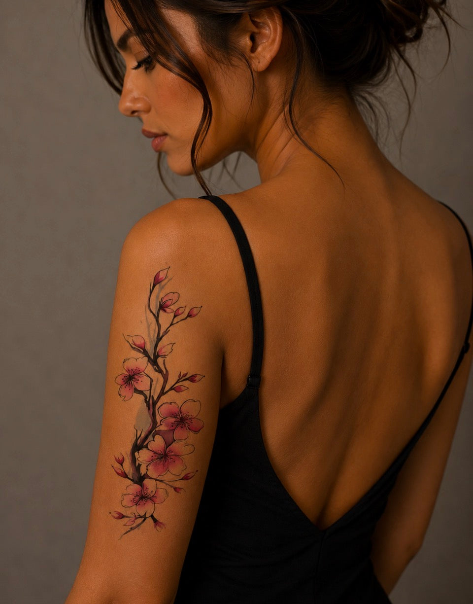 Tatouage éphémère fleurs de cerisier N°2