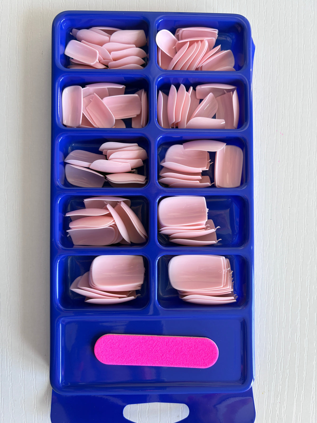 120 capsules carrées nude – 12 tailles + accessoires de pose