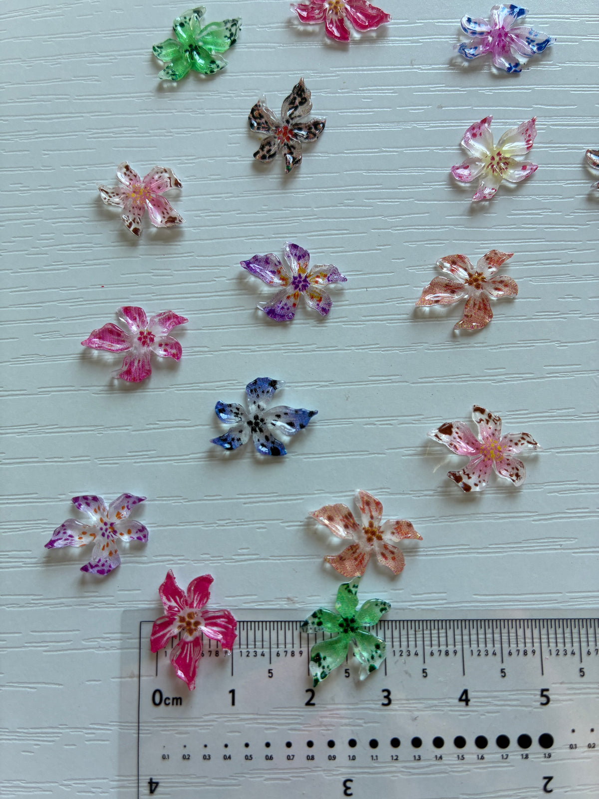 Fleurs 3D multicolores – Lot assorti de 20