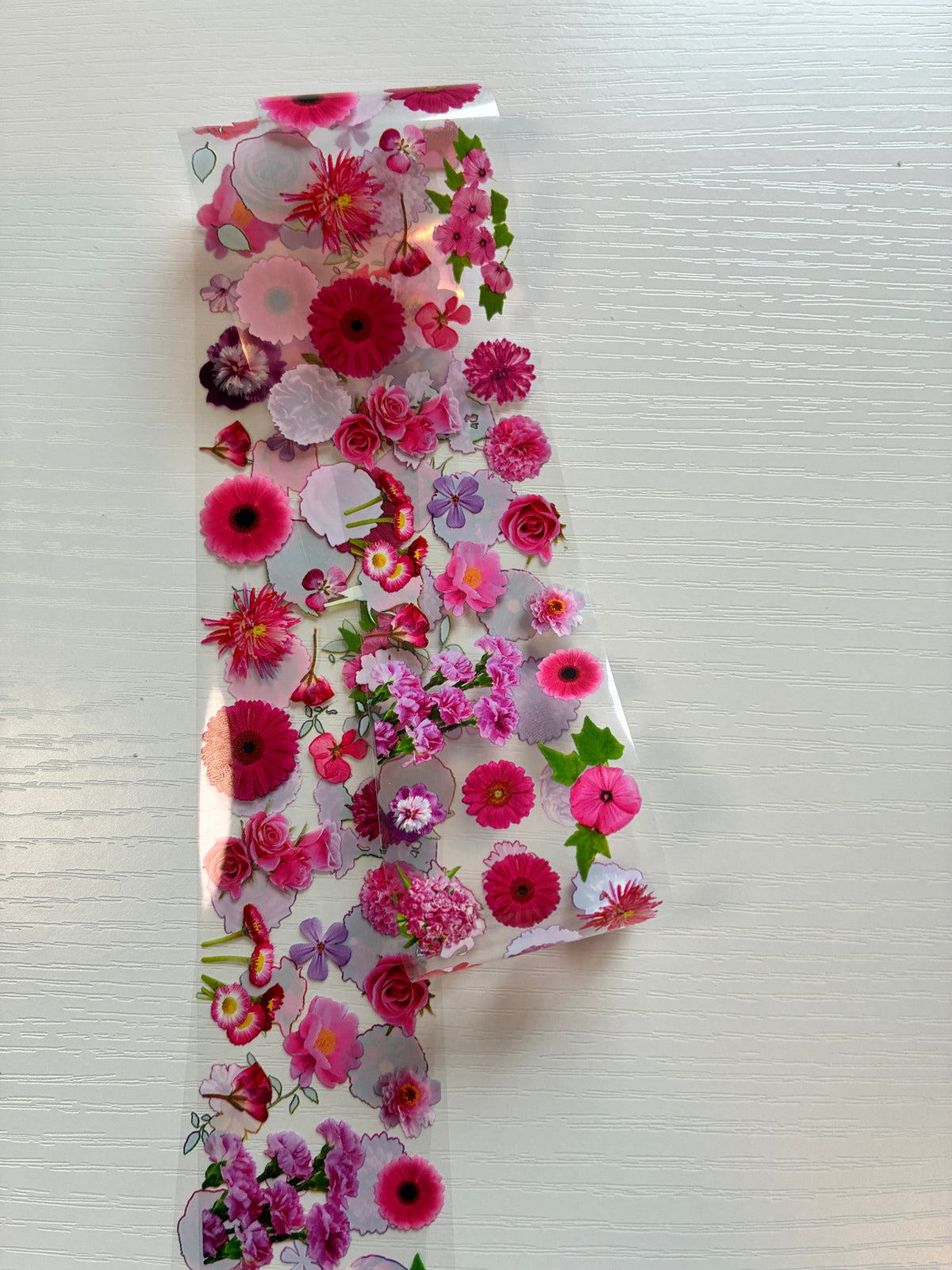Foil Nail Art – Fleurs roses, fuchsia et rouges
