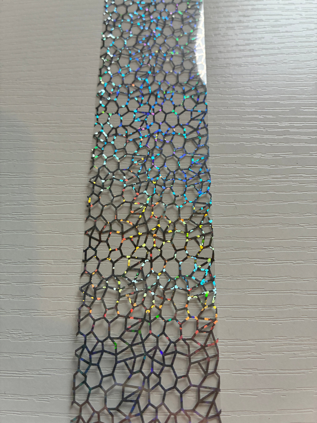 Foil Nail Art Mosaïque Argentée Holographique – 1 m