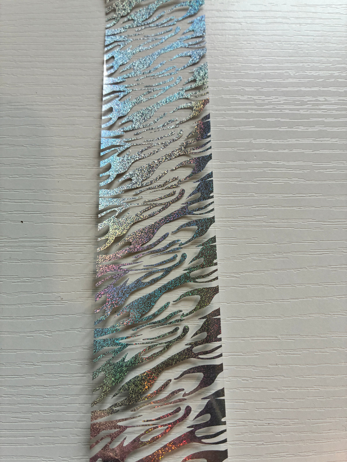 Foil Nail Art Tigré Argenté Holographique – 1 m