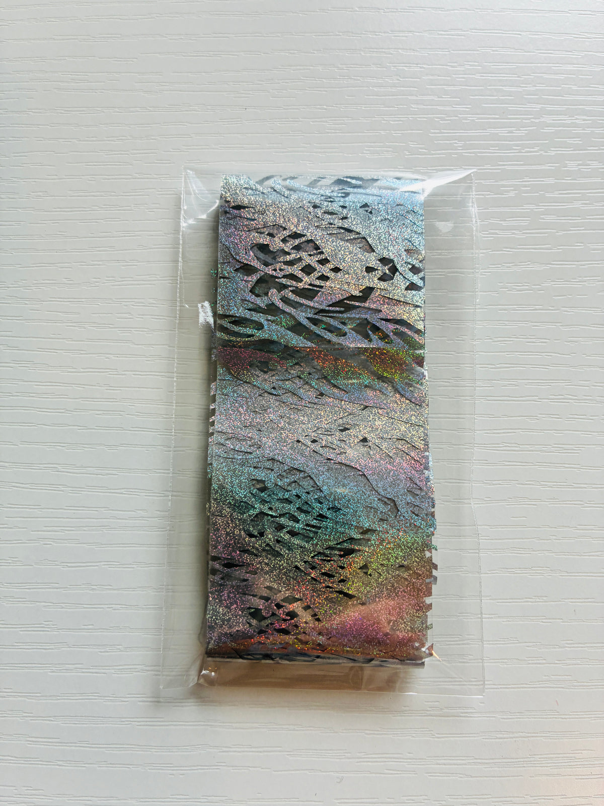 Foil Nail Art Tigré Argenté Holographique – 1 m