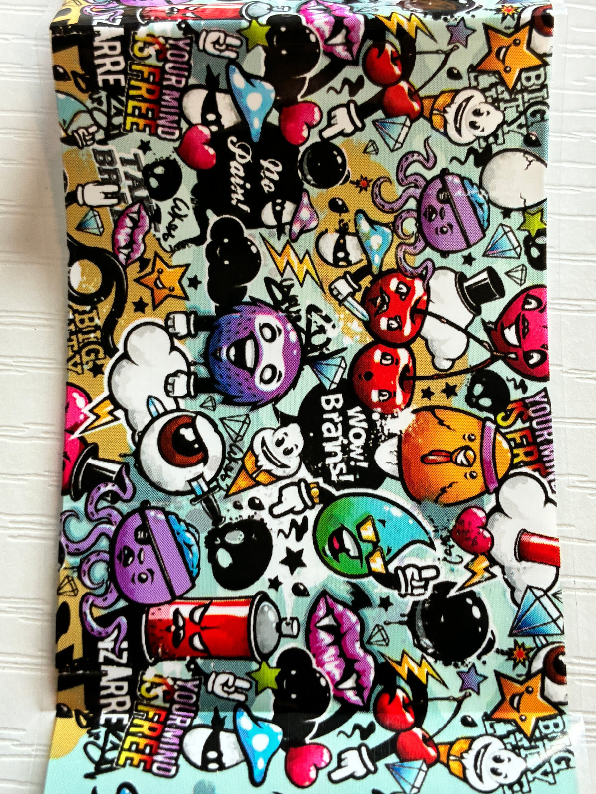 Foils Nail Art – Graffitis, motifs géométriques et fleurs – Lot de 5