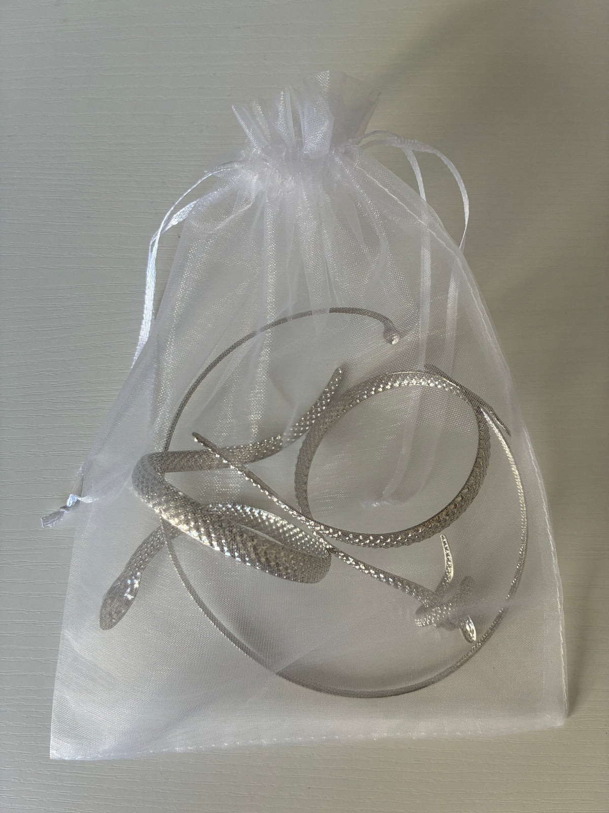 Parure Ophidia – 4 bijoux serpent ajustables – Argentée